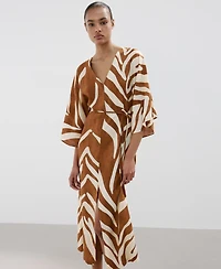 Mango Women's Printed Midi Dress