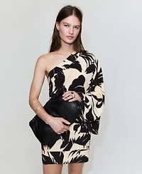 Mango Women's Printed Asymmetrical Dress