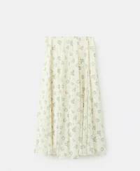Mango Women's Floral Godet Skirt