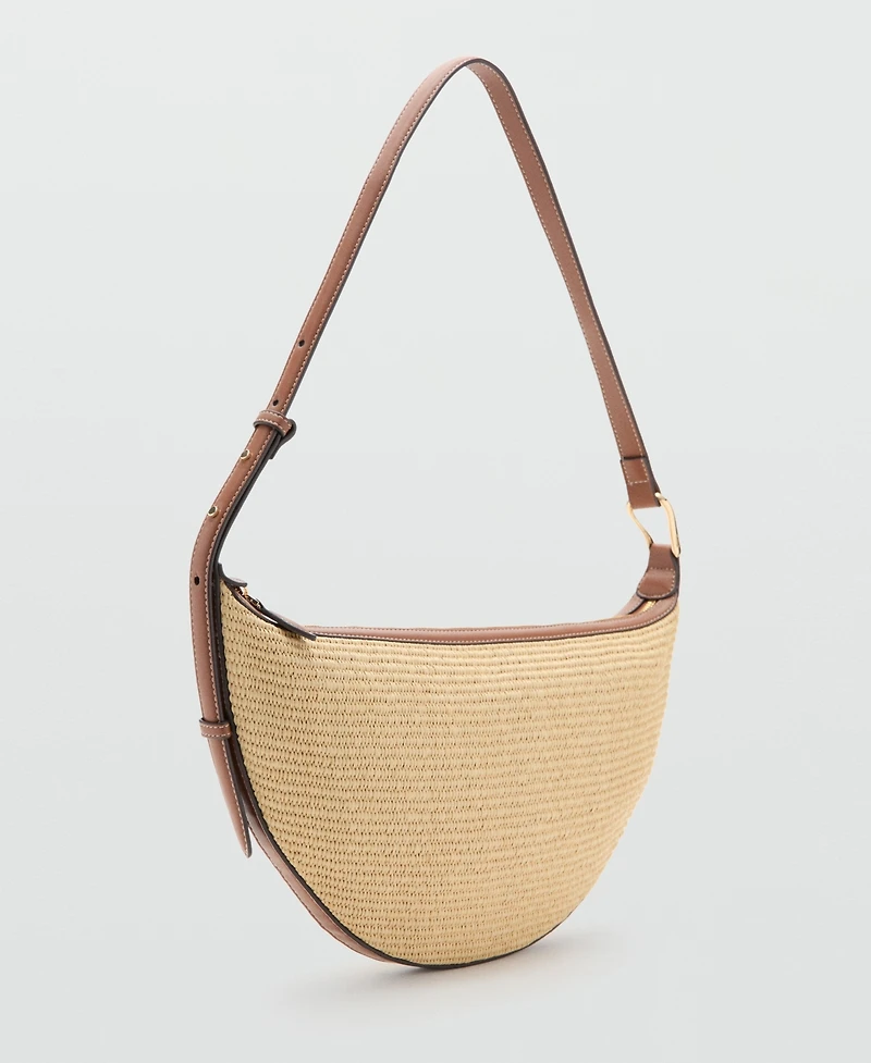 Mango Women's Textured Shoulder Bag