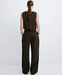 Mango Women's Mid-Rise Lyocell Pants