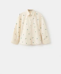 Mango Women's Embroidered Cotton Shirt