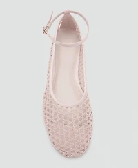 Mango Women's Crocheted Ballet Flats