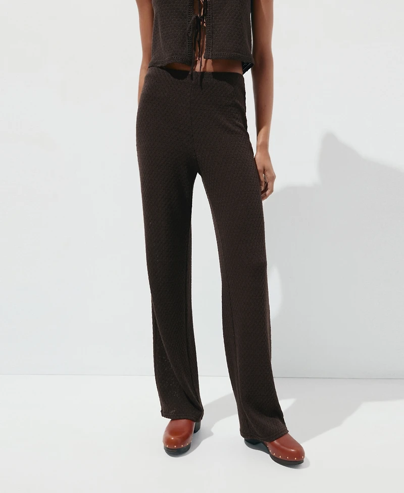 Mango Women's Straight Knitted Pants