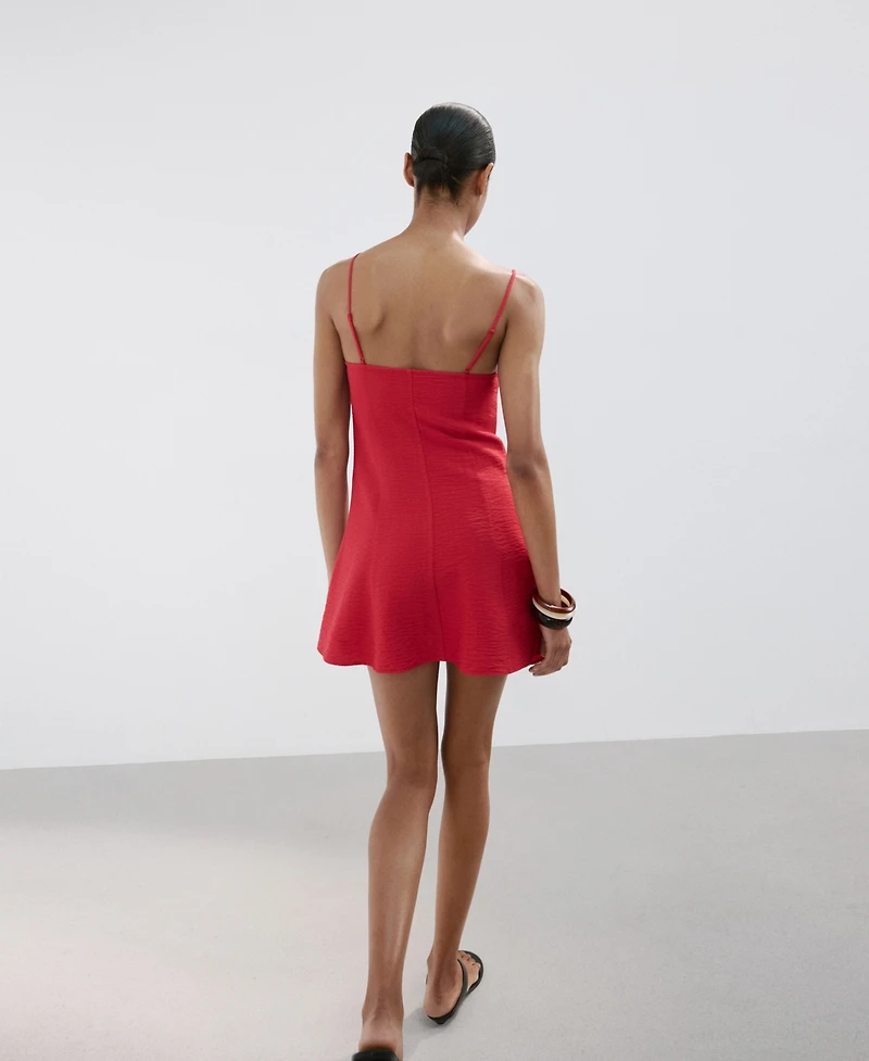 Mango Women's A-Line Crinkle Effect Dress