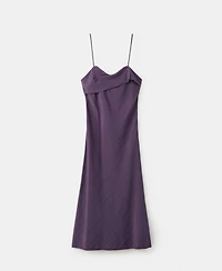 Mango Women's Crossed Neckline Midi Dress