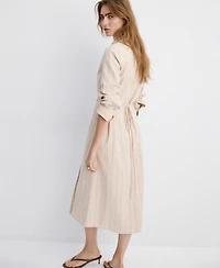Mango Women's Striped Shirt Dress