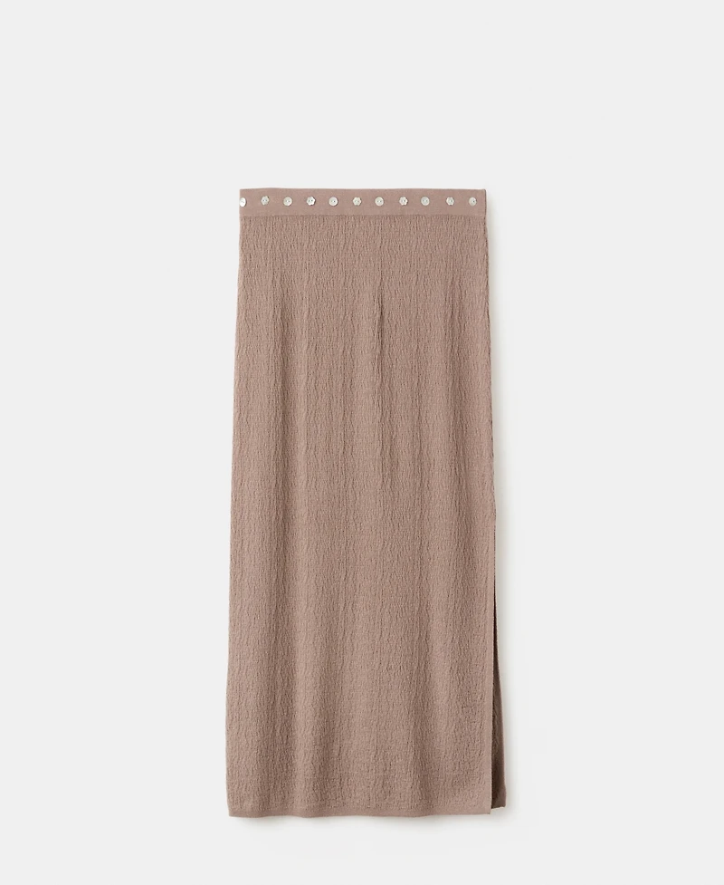 Mango Women's Buttons And Side Slit Skirt