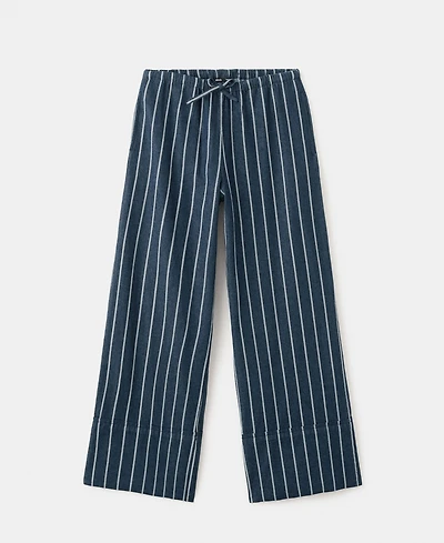 Mango Women's Turn-Up Hem Striped Pants