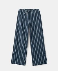 Mango Women's Turn-Up Hem Striped Pants
