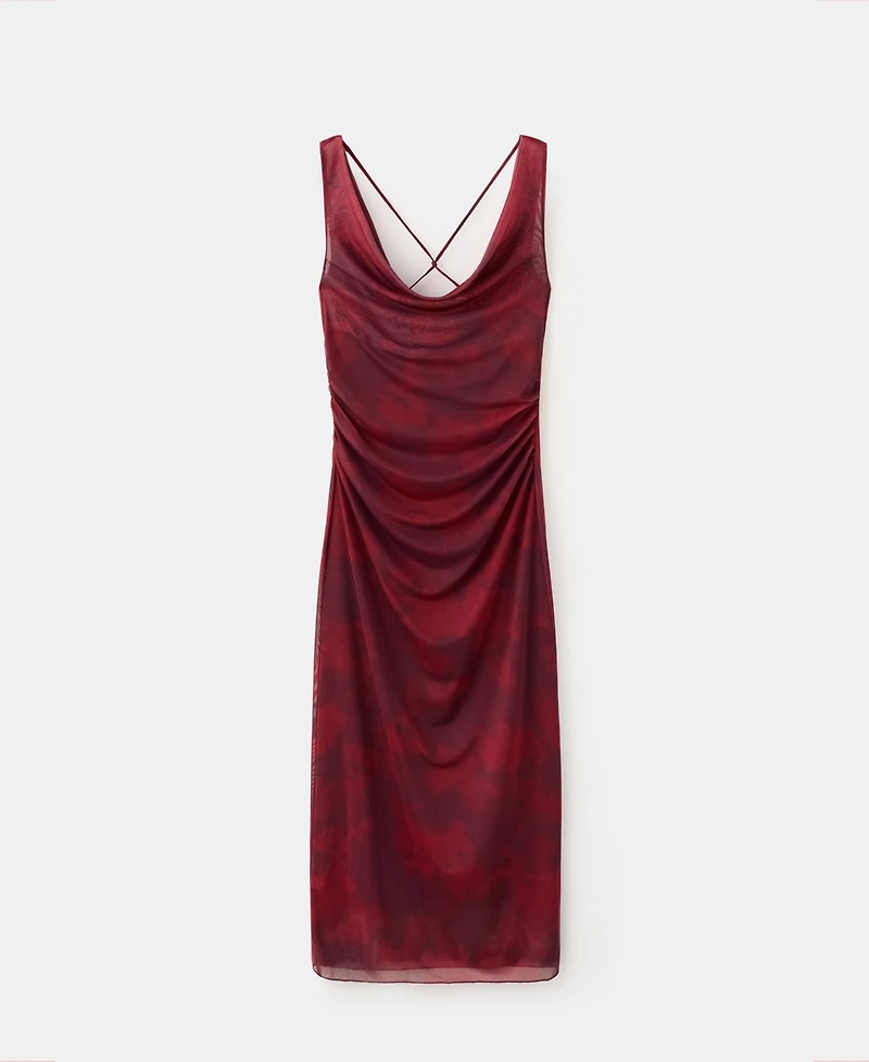 Mango Women's Draped Fitted Dress