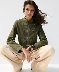 Mango Women's Band Collar Fitted Jacket
