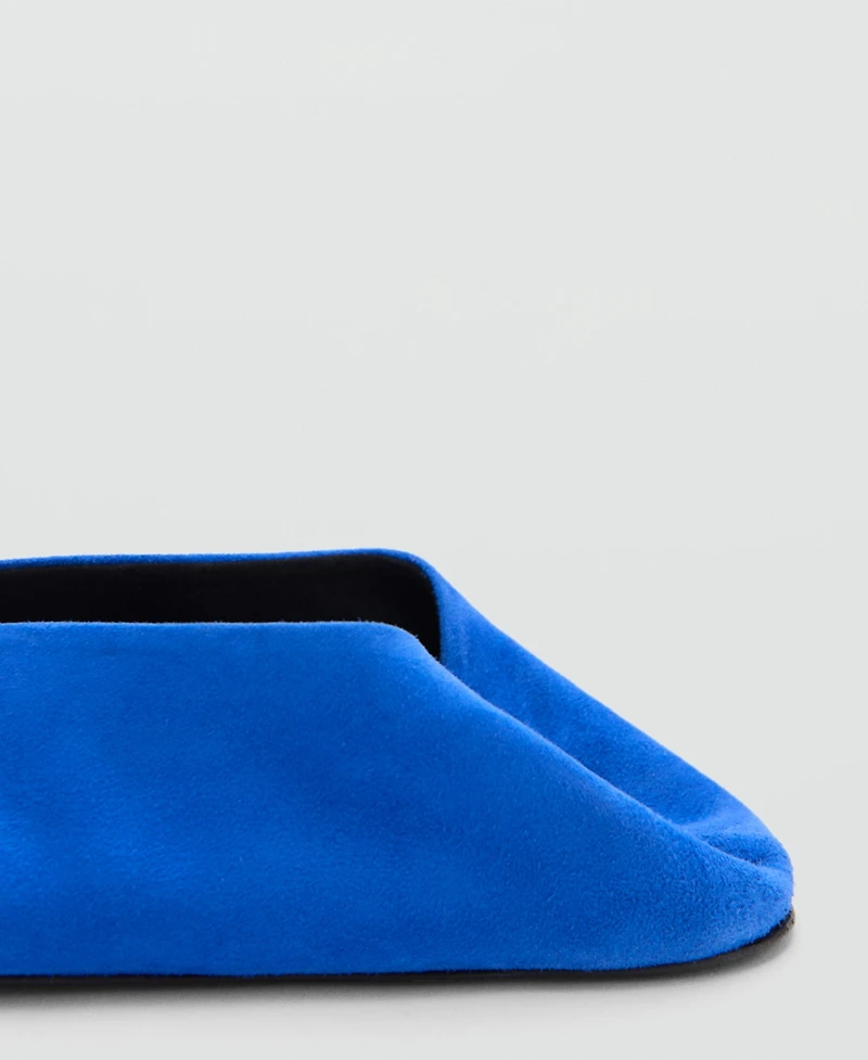 Mango Women's Suede Leather Ballet Flats