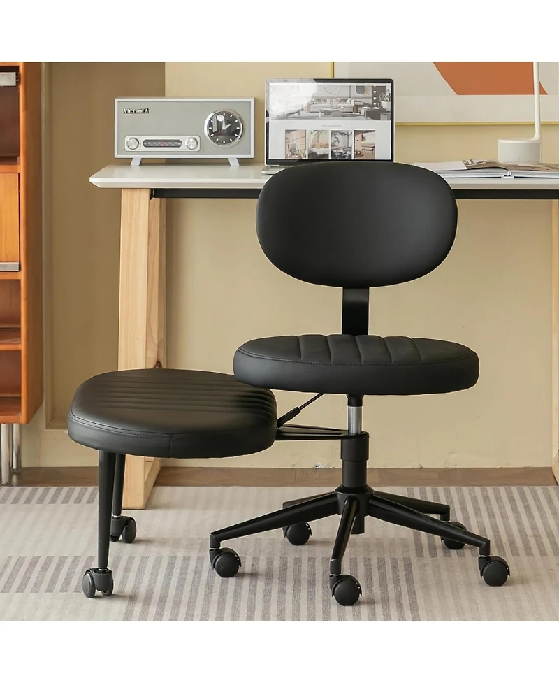 Rainsken 360° Swivel Meditation Chair, Adjustable Ergonomic Office Chair, Adhd Fidget Desk Chair with Lumbar Support, Rolling Base for Home