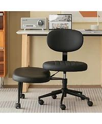 Rainsken 360° Swivel Meditation Chair, Adjustable Ergonomic Office Chair, Adhd Fidget Desk Chair with Lumbar Support, Rolling Base for Home