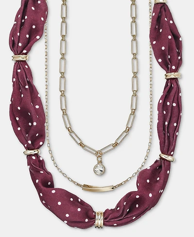 On 34th Layered Scarf Three-Row Necklace, Macy's Exclusive