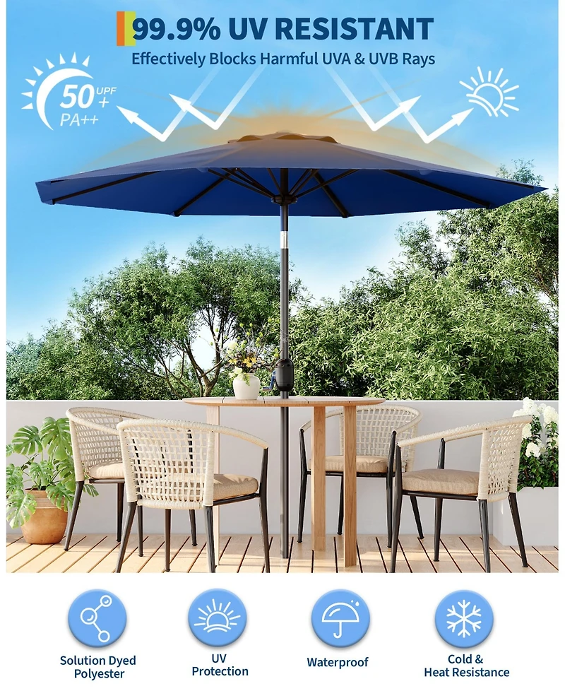 gaomon Outdoor Patio Umbrella, Table Market Umbrella, Protection Waterproof for Garden, Deck