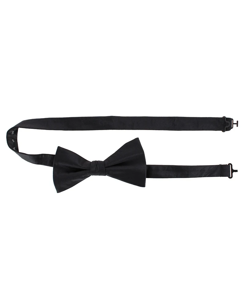 Trafalgar Big and Tall Sutton Solid Color Silk Bow Tie
