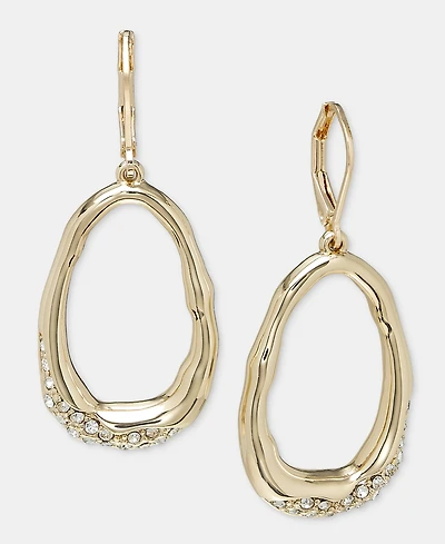 Style & Co Glass Crystal Oval Drop Earrings, Macy's Exclusive