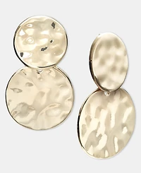 Style & Co Sculptural Disc Clip-On Double Drop Earrings, Macy's Exclusive