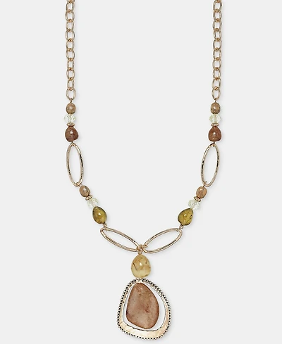 Style & Co Multi-Jewel and Link Pendant Necklace, 30" + 3" extender, Macy's Exclusive