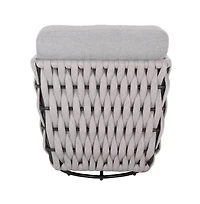 Augusta Home Nicole Rope Patio Swivel Chair