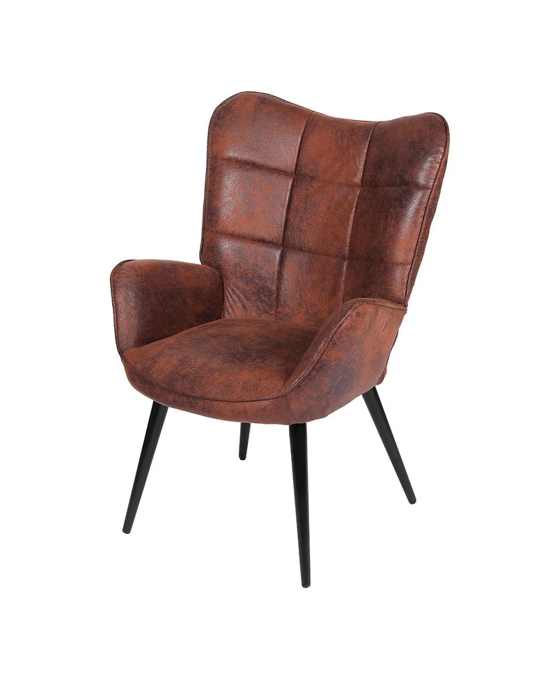 homfan Mid-Century Modern Upholstered Dining Chairs with Back Support and Metal Legs, Accent for Kitchen, Room, Living Room