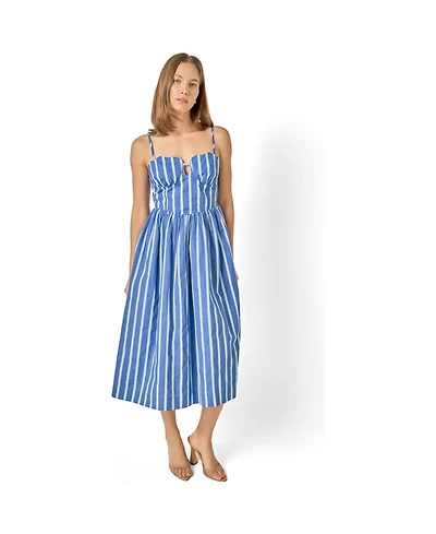 English Factory Women's Marine Striped maxi Dress