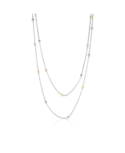 Spero London Dorissa Multicolour Sterling Silver Beaded Double Necklace