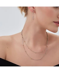 Spero London Dorissa Multicolour Sterling Silver Beaded Double Necklace