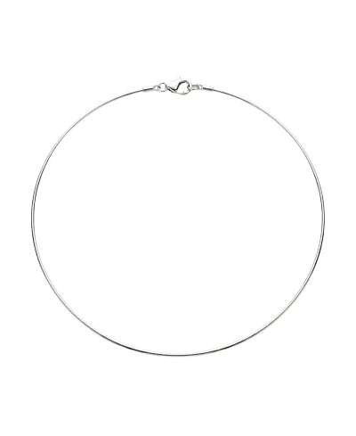 Sterling Silver Rigid Fine Chain Choker Necklace