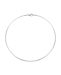 Sterling Silver Rigid Fine Chain Choker Necklace