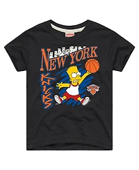 Homage Toddler Charcoal New York Knicks x The Simpsons Bart Tri-Blend T-Shirt