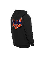 New Era Men's Black York Knicks Front Back Logo Hoodie