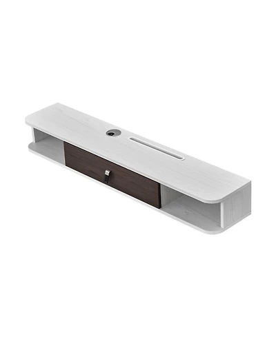 Gouun Floating Tv Stand, Wall Mount Entertainment Center with Cable Hole