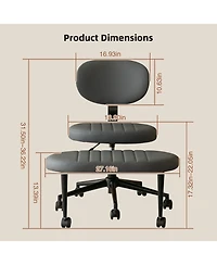 Rainsken 360 Degree Swivel Meditation Chair, Adjustable Office Chair, Adhd Fidget Desk Chair, with Lumbar Support and Rolling Base for Home