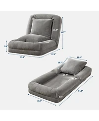 gaomon 5 Adjustable Position Human Dog Bed, Lazy Floor Lounge Sofa Chair Bed for Living Room Bedroom
