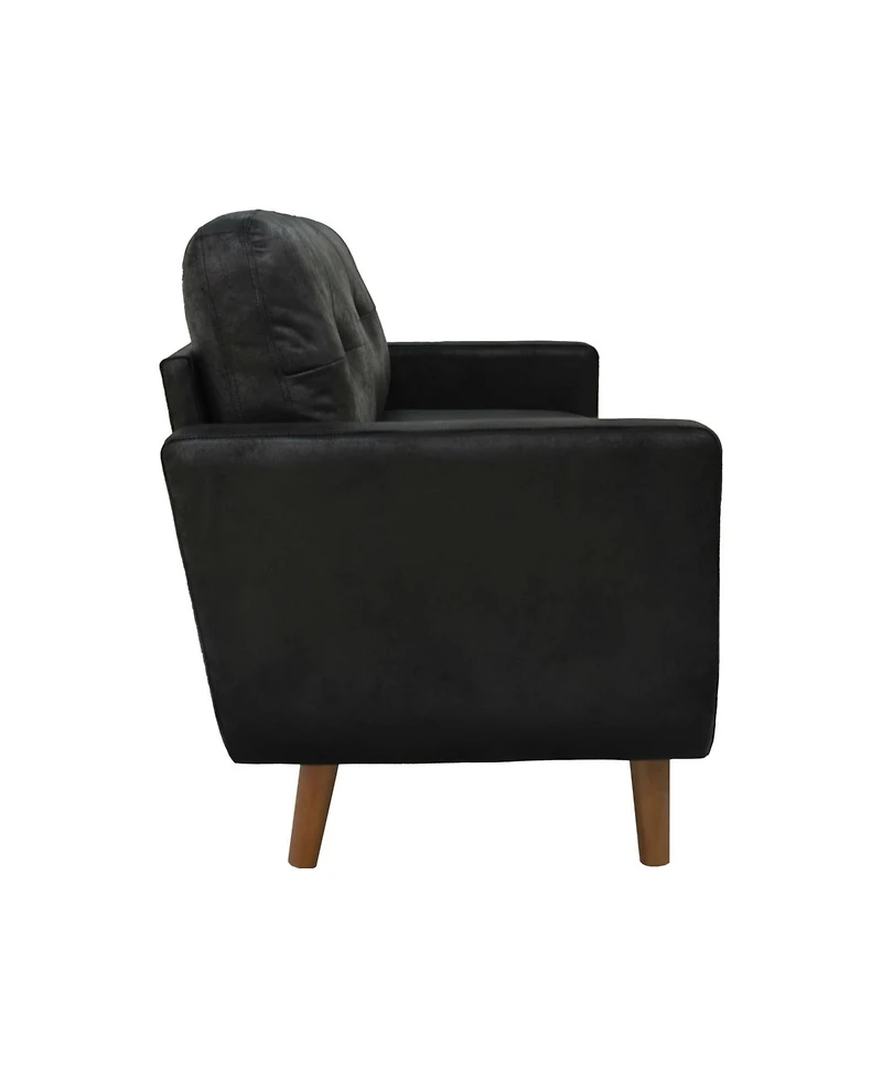 Rainsken 65 inch Small Loveseat, Comfy Mini Cloud Couch, breathable Foil fabric and solid wood legs, for Living Room Apartment