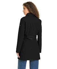 Jones New York Women's Zip-Up Buttoned Softshell Coat