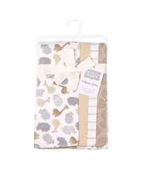 Hudson Baby Infant Cotton Poly Flannel Burp Cloths
