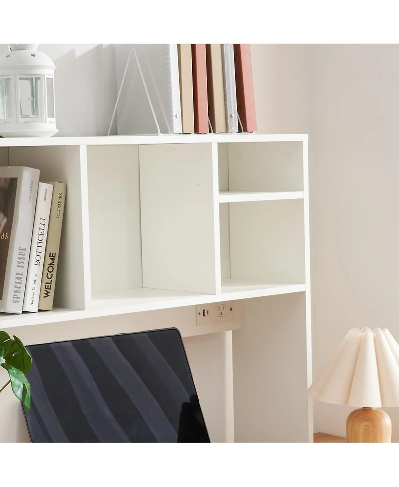 DormCo The College Cube Dorm Desk Bookshelf with Outlet