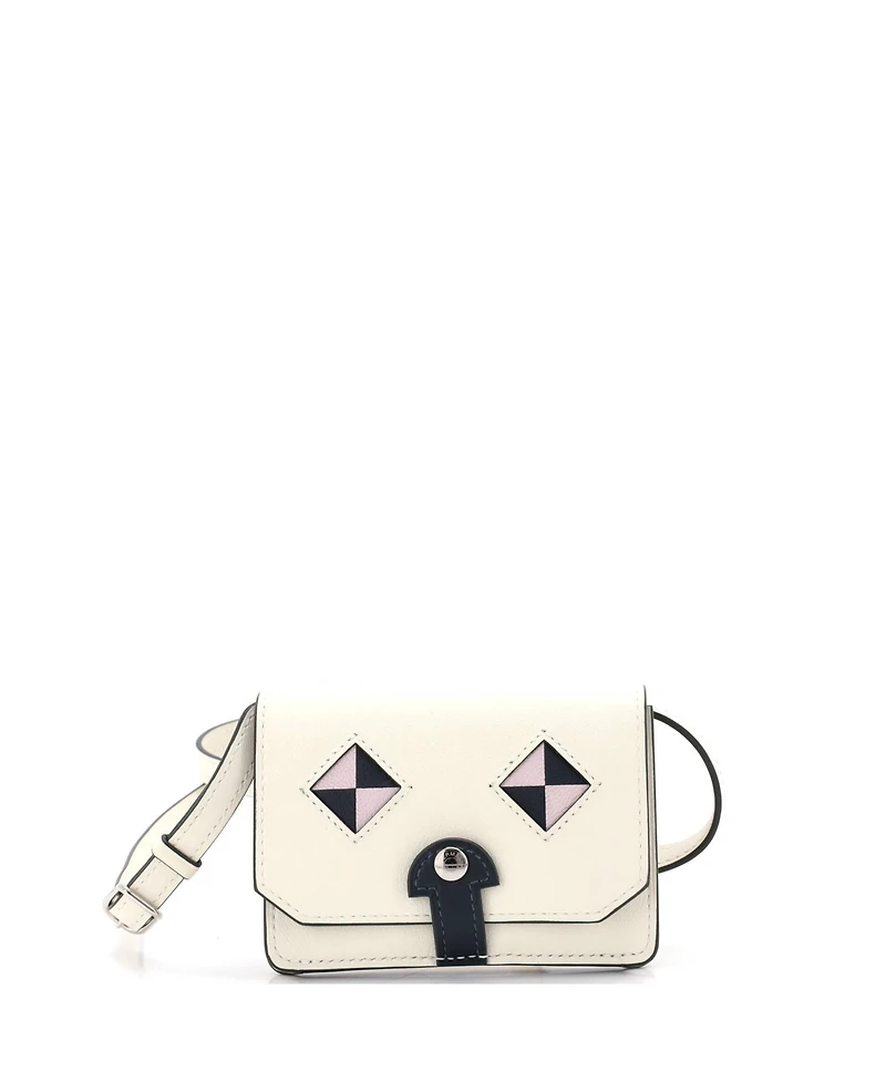 Pre-Owned Hermes Chien Card Holder with Strap Swift and Chevre Mysore