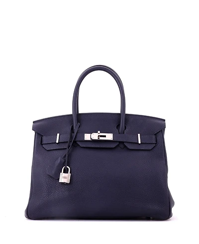 Pre-Owned HERMES Birkin 30 Handbag Verso Togo with Palladium Hardware