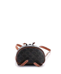 Pre-Owned Celine Mini Folco Backpack Triomphe Coated Canvas