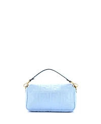 Pre-Owned Fendi Medium Baguette Nm Bag Zucca Embossed Leather