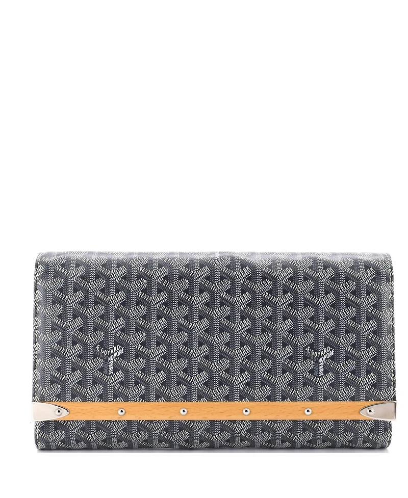 Pre-Owned Goyard Mm Monte Carlo Clutch Coated Canvas