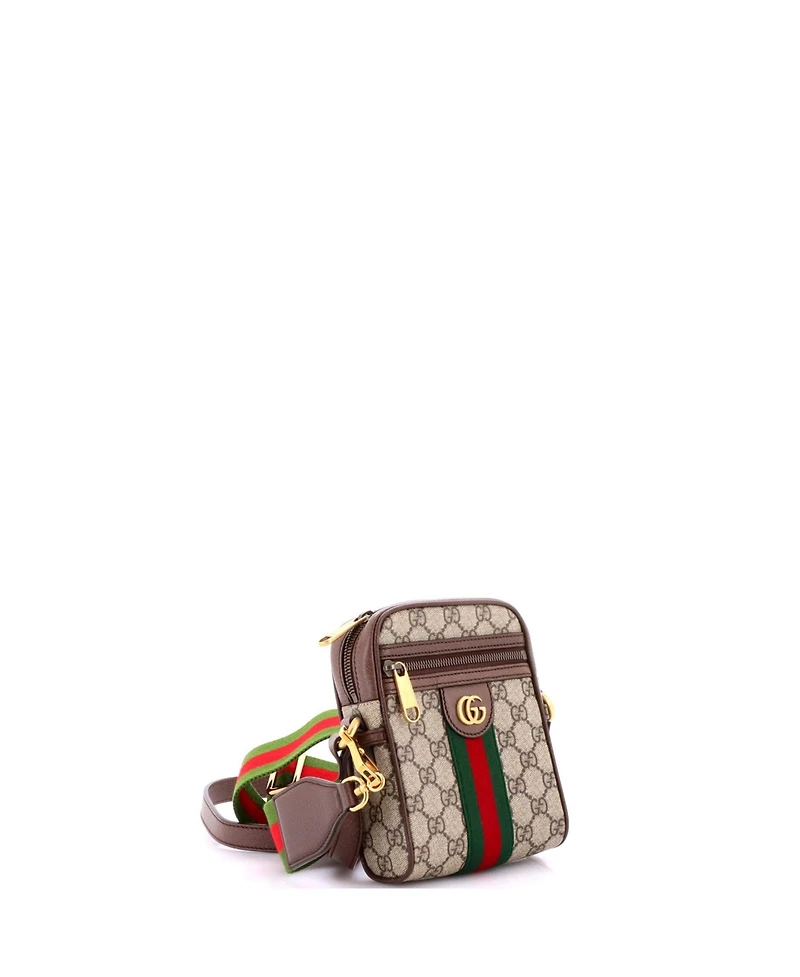 Pre-Owned Gucci Mini Ophidia Messenger Bag Gg Coated Canvas