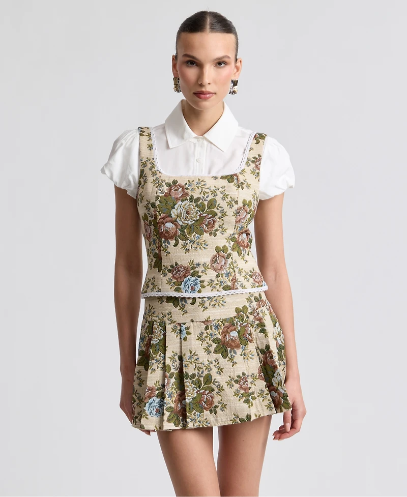 Avec Les Filles Women's Square Neck Top