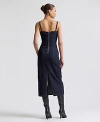 Avec Les Filles Women's Seamed Midi Dress