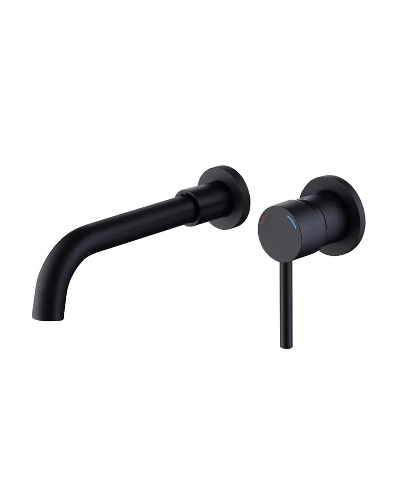 Phying Wall Mount Faucet for Bathroom Sink or Bathtub, Single Handle 2 Holes Brass Rough-in Valve Included